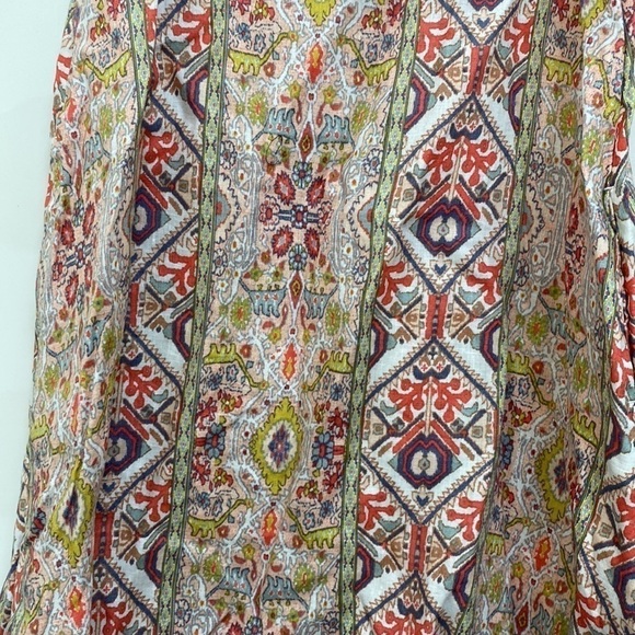 RACHEL Zoe Aztec Southwestern Boho 100% Linen Pocket Dress Women’s Size XS - Picture 4 of 14